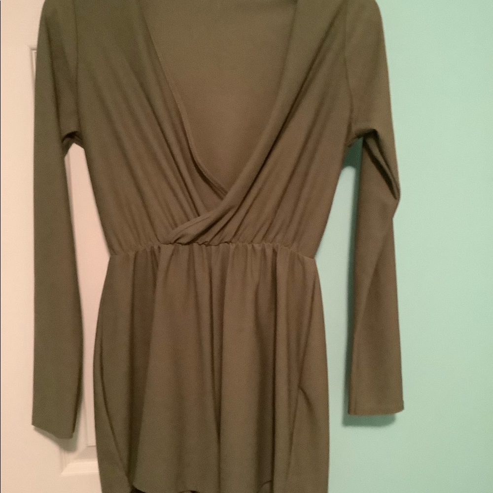 Olive green romper